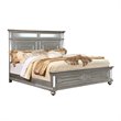 Furniture of America Farrah Transitional Wood California King Bed in Silver