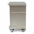 Furniture of America Farrah Transitional Wood 2-Drawer Nightstand in Silver