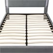Furniture of America Luna Fabric King Bed with LED Lights in Gray