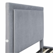 Furniture of America Luna Fabric King Bed with LED Lights in Gray
