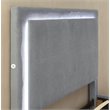 Furniture of America Luna Fabric King Bed with LED Lights in Gray