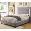 Furniture of America Luna Fabric Queen Bed with LED Lights in Gray ...