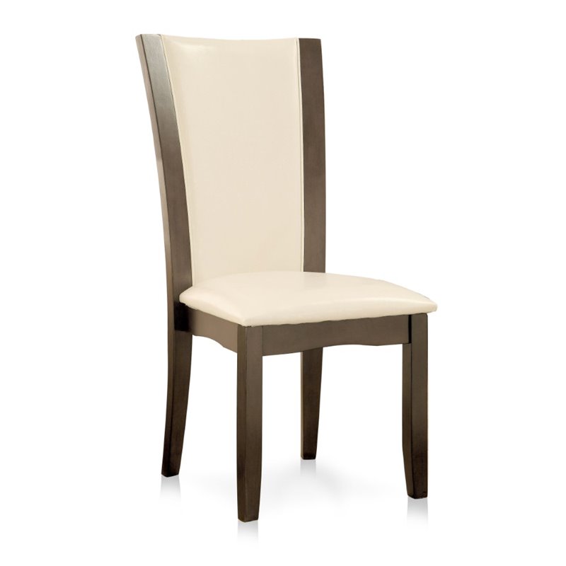 Furniture of America Waverly 7Piece Wood Dining Table Set in Dark Gray