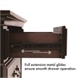 FOA Damos 4pc Dark Walnut Wood Bedroom Set - Cal King+Nightstand+Dresser+Mirror
