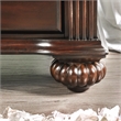 FOA Damos 4pc Dark Walnut Wood Bedroom Set - King+Nightstand+Dresser+Mirror