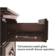 FOA Damos 4pc Dark Walnut Wood Bedroom Set - Queen+Nightstand+Dresser+Mirror