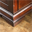 FOA Ruben 4pc Cherry Wood Panel Bedroom Set - Cal King+Nightstand+Dresser+Mirror