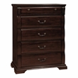 FOA Oulette 3pc Cherry Solid Wood Bedroom Set - Cal King + Nightstand + Chest