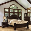 FOA Oulette 3pc Cherry Solid Wood Bedroom Set - Cal King + Nightstand + Chest