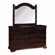 FOA Oulette 4pc Cherry Solid Wood Bedroom Set-Cal King+Nightstand+Dresser+Mirror