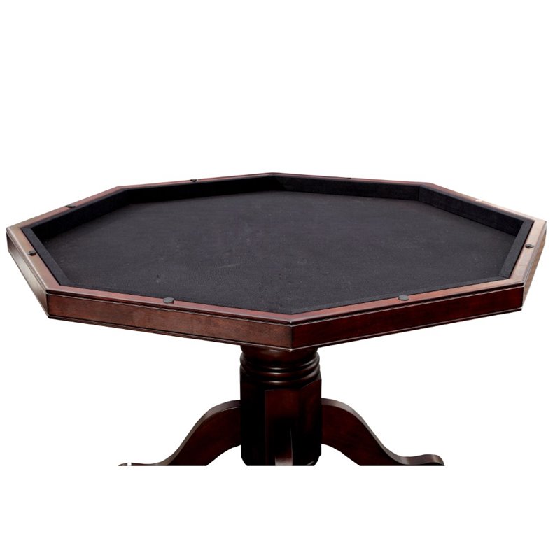 Furniture of America Deaton Traditional Wood 5-Piece Gaming Table Set in Cherry