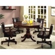 Furniture of America Deaton Traditional Wood 5-Piece Gaming Table Set in Cherry