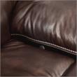 Furniture of America Marta Top Grain Leather Reclining Loveseat in Brown