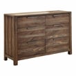Furniture of America Bickson Rustic Wood 2-Piece Dresser and Mirror in Natural