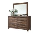 Furniture of America Bickson Rustic Wood 2-Piece Dresser and Mirror in Natural