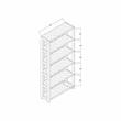 Furniture of America Iman Wood 5-Shelf Bookcase in Dark Gray and Black