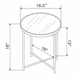 Furniture of America Vida Modern Glass Top End Table in Rose Gold
