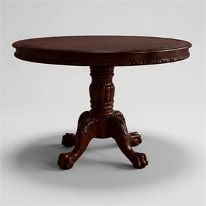 Furniture of America Wilson Traditional Wood Round Dining Table in Brown Cherry