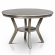Furniture of America Bethlehem Wood Round 1-Shelf Dining Table in Gold Champagne