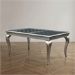 Furniture of America Bethlehem 66-Inch Solid Wood Dining Table in Gold Champagne