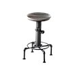 Furniture of America Zina Metal Counter Height Stool in Antique Black (Set of 2)