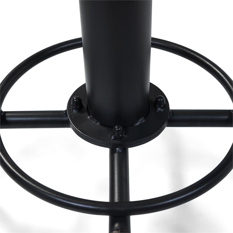 Furniture of America Zina Metal Counter Height Stool in Antique Black (Set of 2)