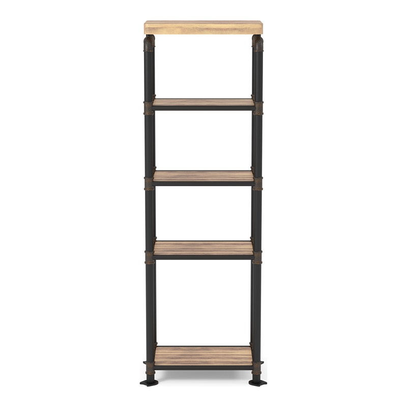 Furniture of America Cyprinus Industrial Metal Pier Cabinet in Antique Black