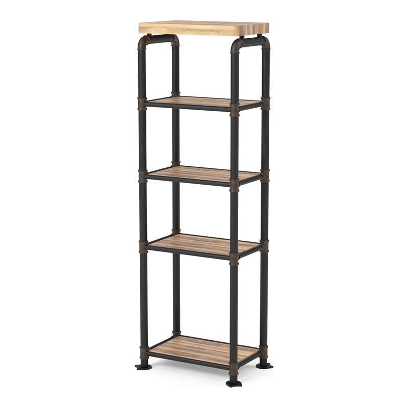 Furniture of America Cyprinus Industrial Metal Pier Cabinet in Antique Black