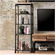 Furniture of America Cyprinus Industrial Metal Pier Cabinet in Antique Black