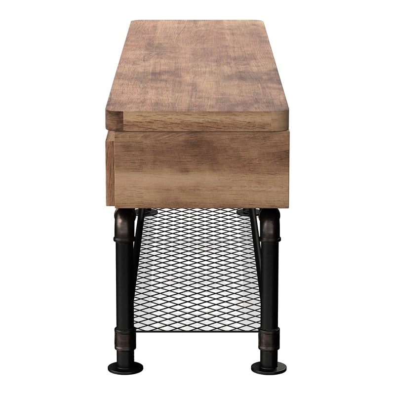 Furniture of America Cyprinus Industrial Metal 60-Inch TV Stand in Antique Black