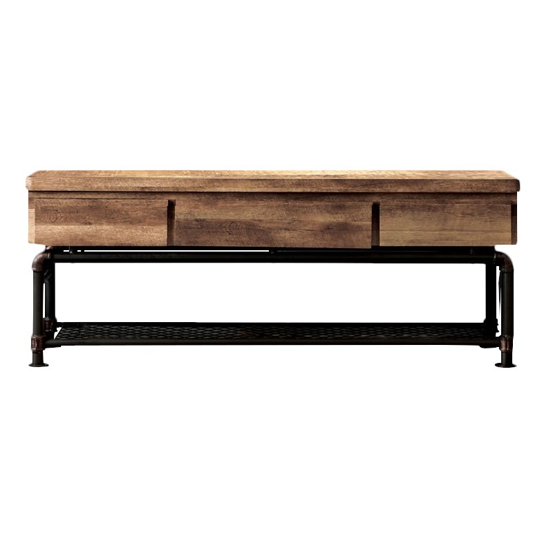 Furniture of America Cyprinus Industrial Metal 60-Inch TV Stand in Antique Black