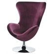 Furniture of America Kip Fabric 2-Piece Accent Chair and Ottoman Set in Purple