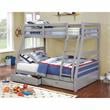 Furniture of America Tomi Wood Twin over Full Storage Bunk Bed in Gray