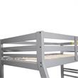 Furniture of America Tomi Wood Twin over Full Storage Bunk Bed in Gray
