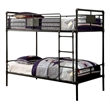 Furniture of America Bryon Metal Full over Full Bunk Bed in Antique Black