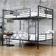 Furniture of America Bryon Metal Full over Full Bunk Bed in Antique Black