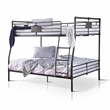 Furniture of America Bryon Metal Full over Queen Bunk Bed in Antique Black
