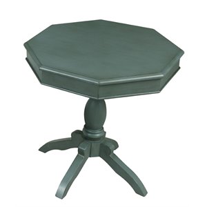 furniture of america ehtel transitional octagonal solid wood pedestal table