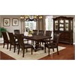 Furniture of America Alstroemeria Wood Pedestal Dining Table in Brown Cherry
