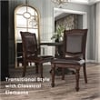 Furniture of America Alstroemeria Wood Side Chair in Brown Cherry (Set of 2)