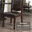 Furniture of America Alstroemeria Wood Side Chair in Brown Cherry (Set of 2)