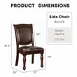 Furniture of America Alstroemeria Wood Side Chair in Brown Cherry (Set of 2)