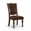 Furniture of America Alstroemeria Wood Side Chair in Brown Cherry (Set of 2)