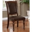 Furniture of America Alstroemeria Wood Side Chair in Brown Cherry (Set of 2)
