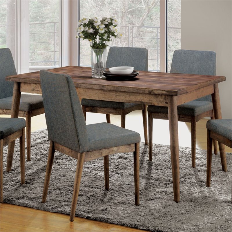 furniture of america affinis urban wood rectangular dining