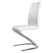 Furniture of America Verdell Faux Leather Dining Chair in White (Set of 2)