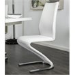 Furniture of America Verdell Faux Leather Dining Chair in White (Set of 2)