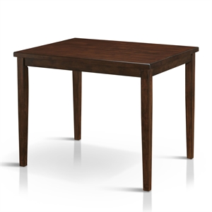 furniture of america ansle wood counter height dining table in brown cherry