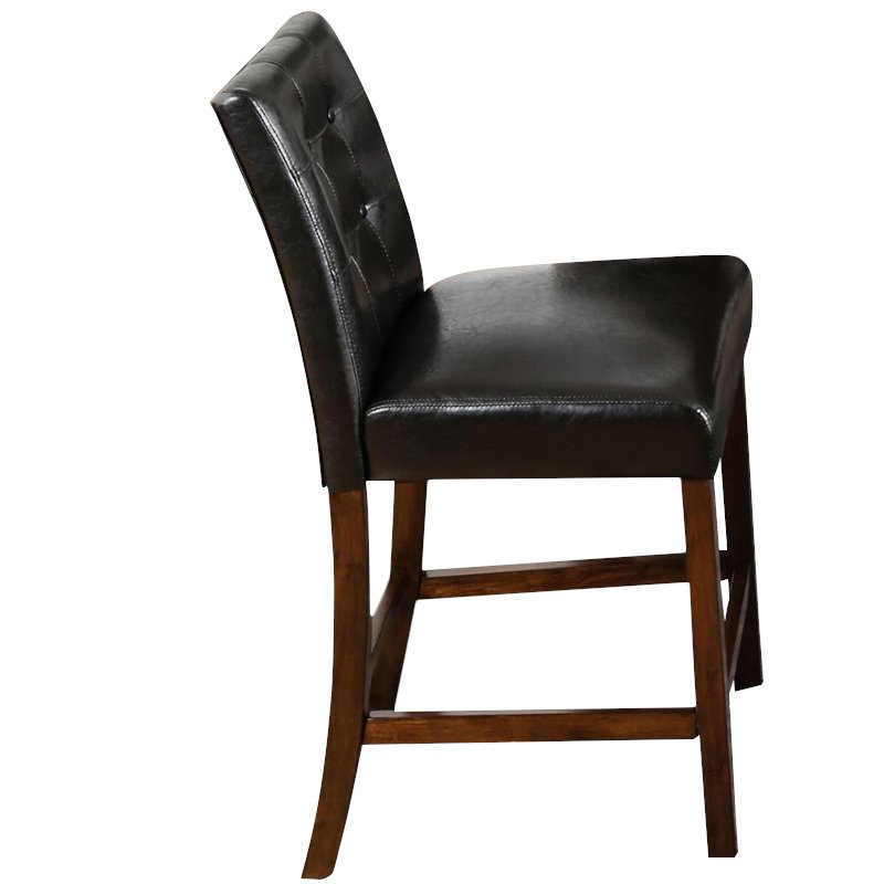 Furniture of America Mullan Wood Counter Height Chair in Brown Cherry