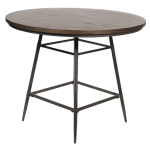 furniture of america haliana metal counter height dining table in weathered gray